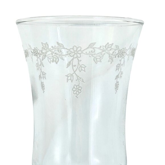 Homco Cathedral Floral Sconce Votive Candle Holder 6" etched garland cottagecore - Picture 2 of 7